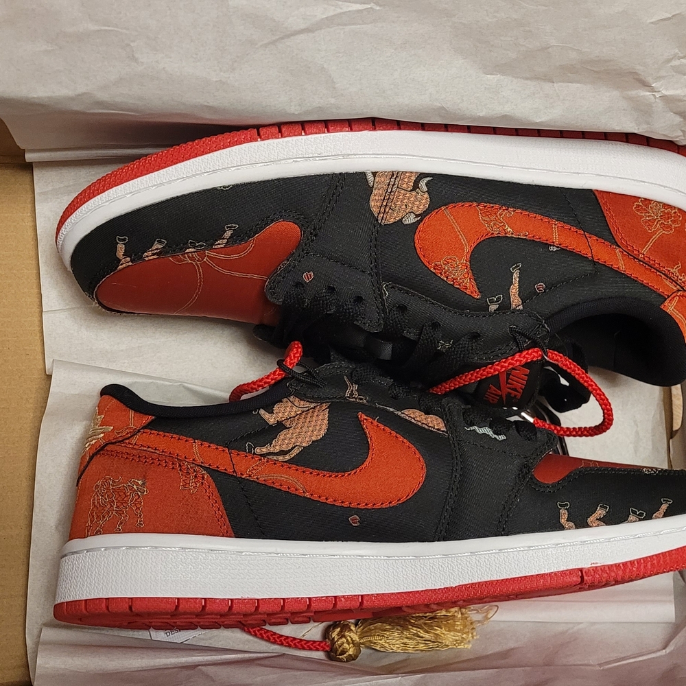 Nike Air Jordan 1 Low OG Chinese New Year Casual Sport Sneaker – Red and Gold